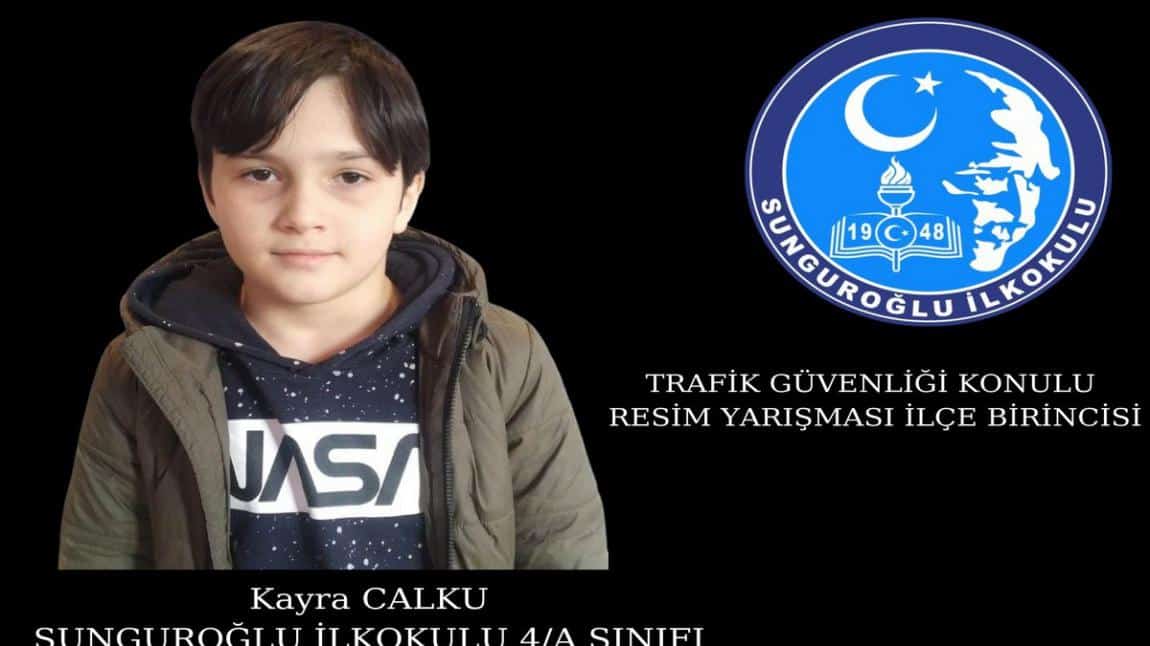 4/A Sınıfı Öğrencisi Kayra CALKU Resim Yarışmasında İlçe Birincisi Olmuştur